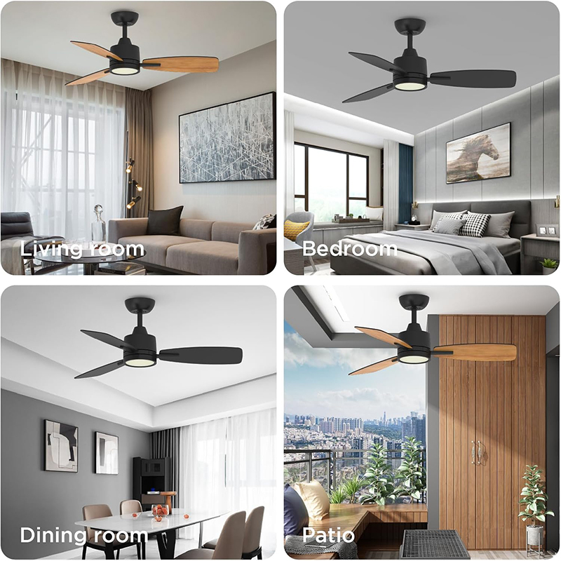 Ventilador de Techo con Lámpara Trent Negro 42