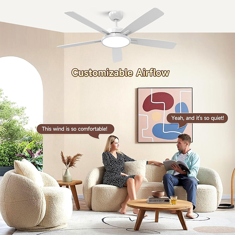 Ventilador de Techo con Lámpara Blanco 52