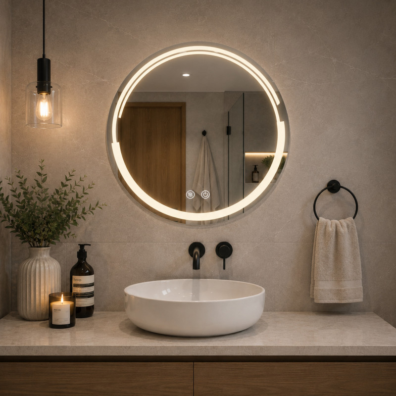 Espejo Led Antifog 60cm Touch Plex