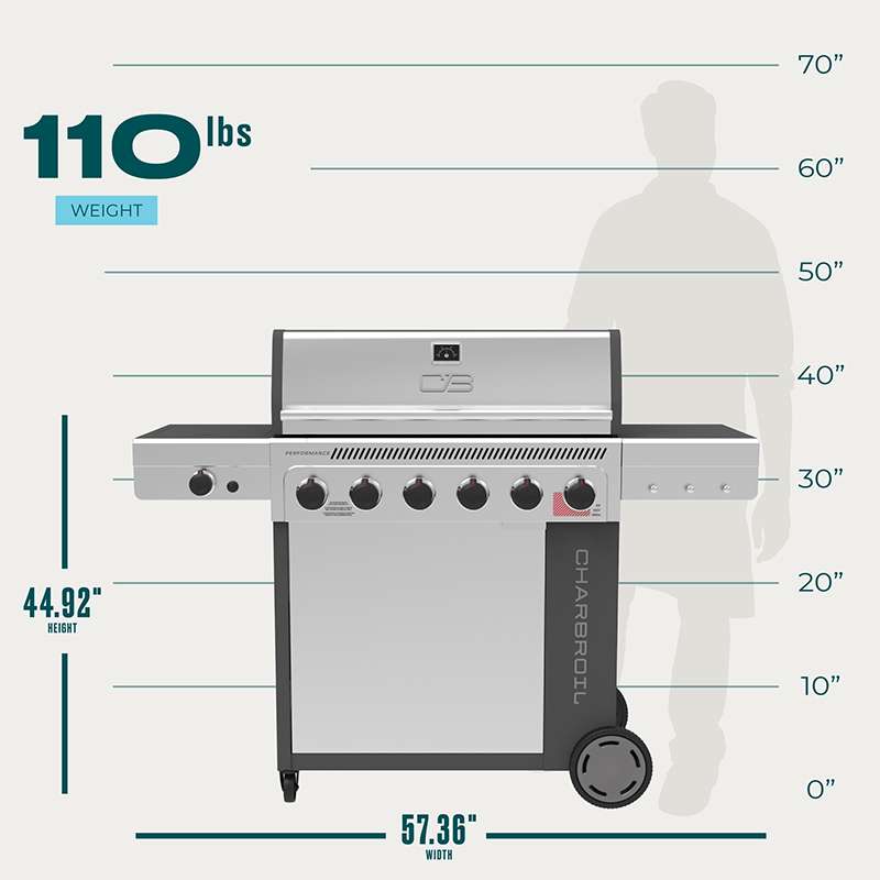 BBQ a Gas Performance 6+1Q Charbroil 