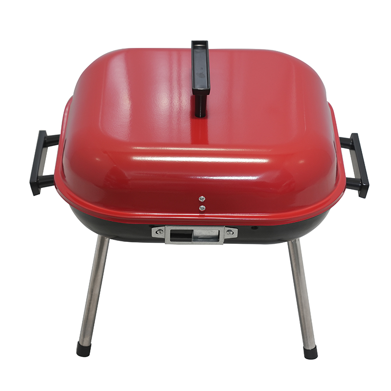 Parrilla de Mesa con Tapa Roja 37x37x33cm