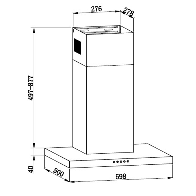 Campana Mastermaid Bold Acero Inoxidable 60cm 
