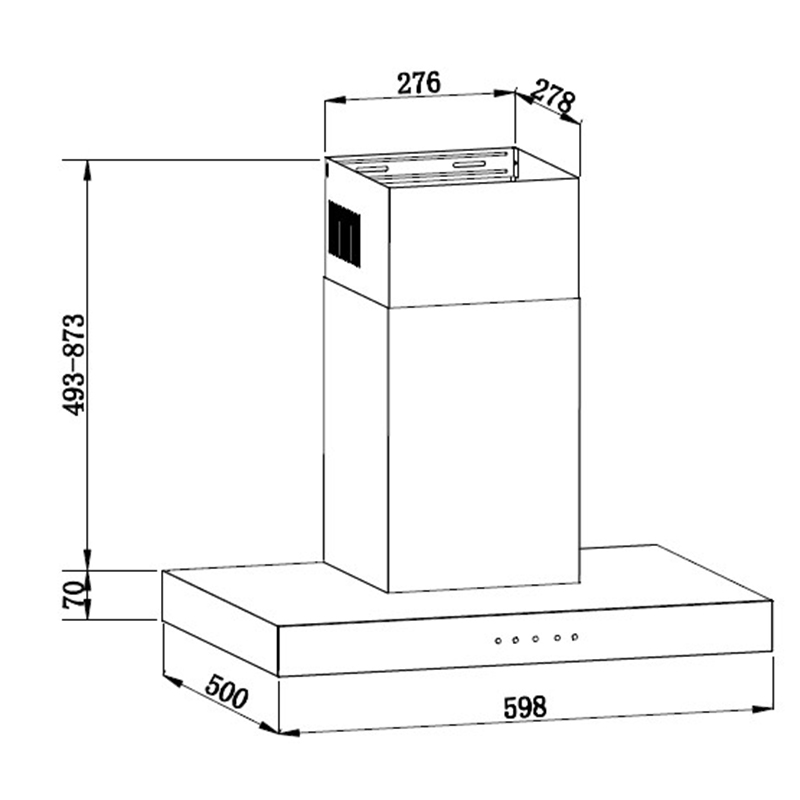 Campana Mastermaid Bold Touch Negro 60cm