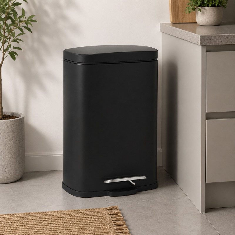 Tacho 50l Times Negro con Pedal