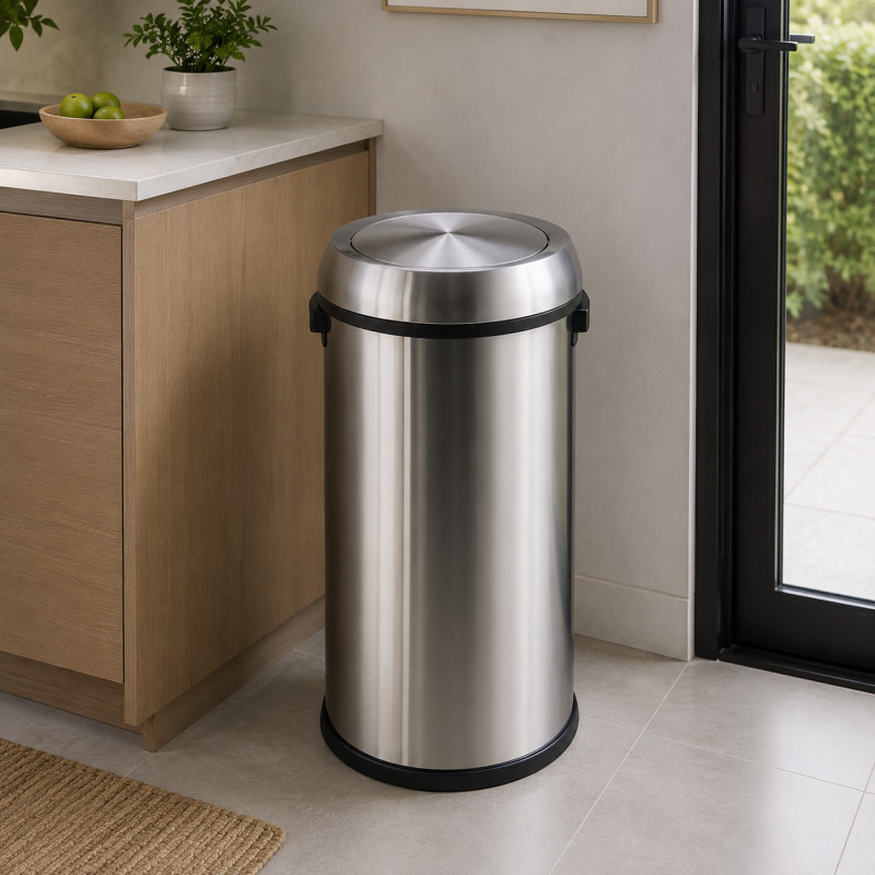 Tacho 65l Franklin Inoxidable con Tapa