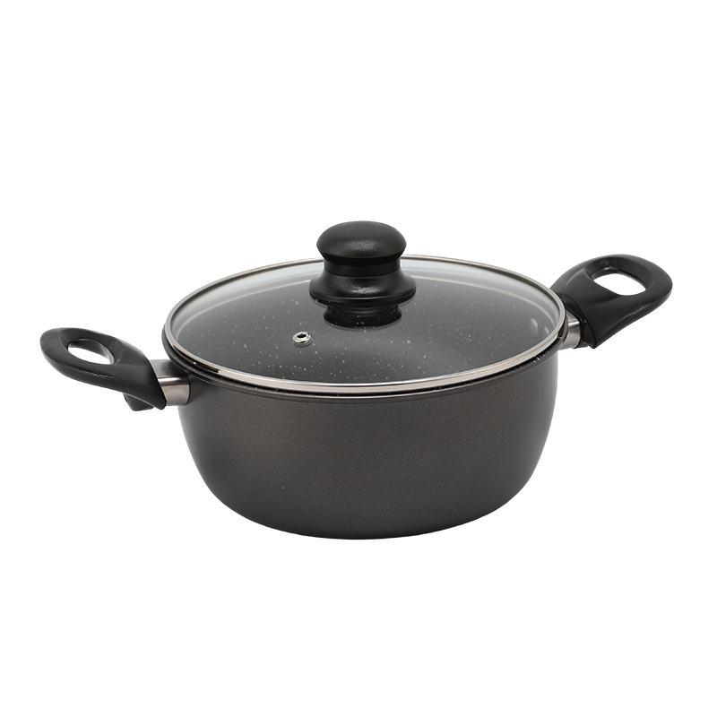 Olla Stone para Cocina de Inducción 24cm Negro Mastermaid 