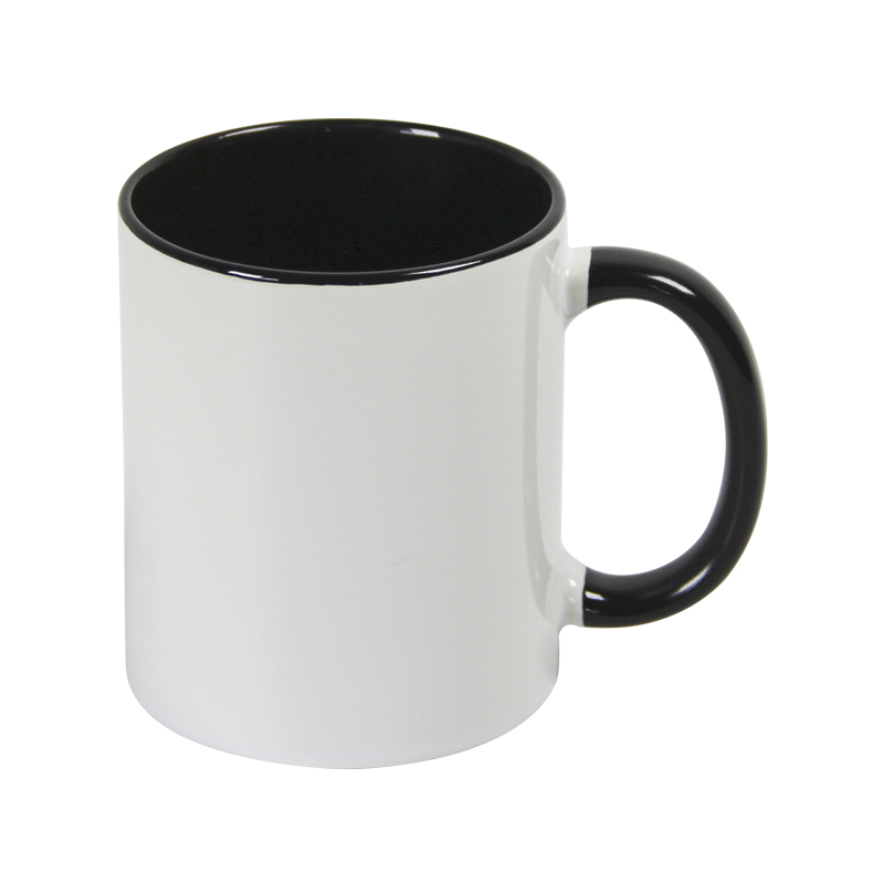 Jarro para Sublimar 11oz Blanco Negro