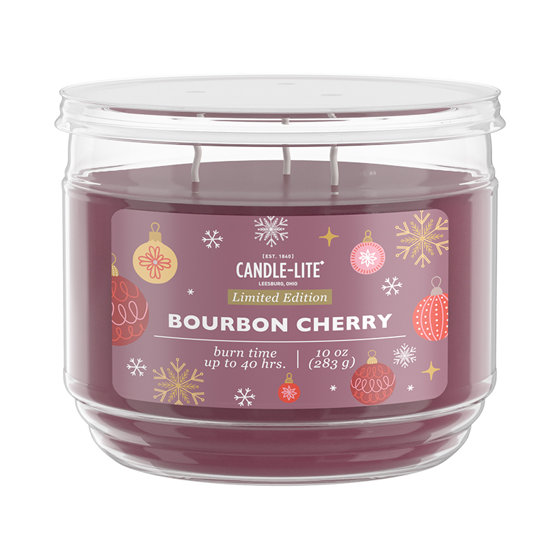 Vela Aromática 10oz 3 Mechas Bourbon Cherry