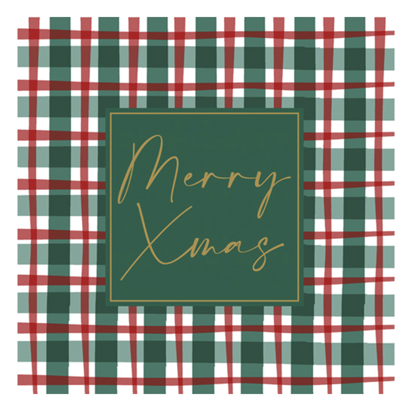 Servilletas Xmas Check 33X33cm