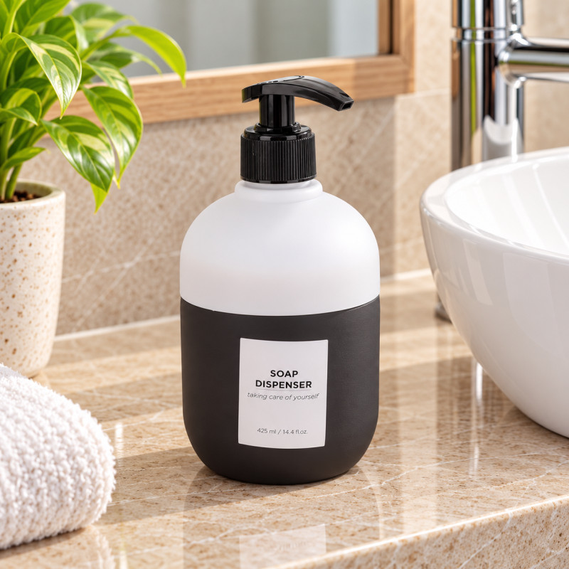 Dispensador de Jabón Cristal Blanco 425ml