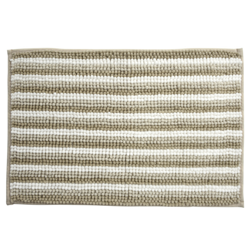 Alfombra de Baño Chenille Antideslizante 60x40cm Beige
