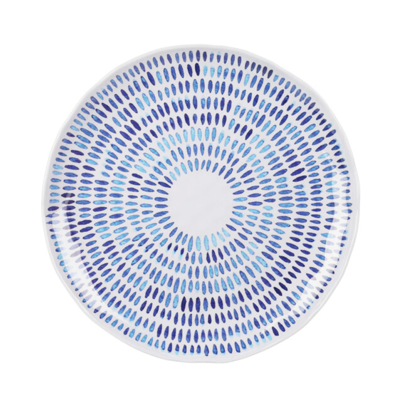 Plato Tendido Mix Match Melamina Azul 27cm 