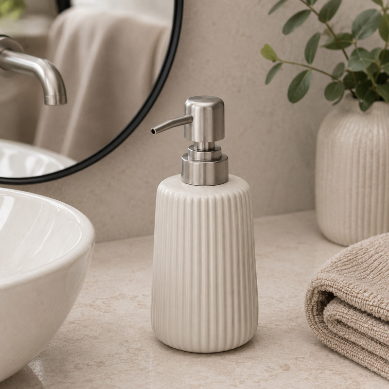 Dispensador de Jabón Cerámica Ivory