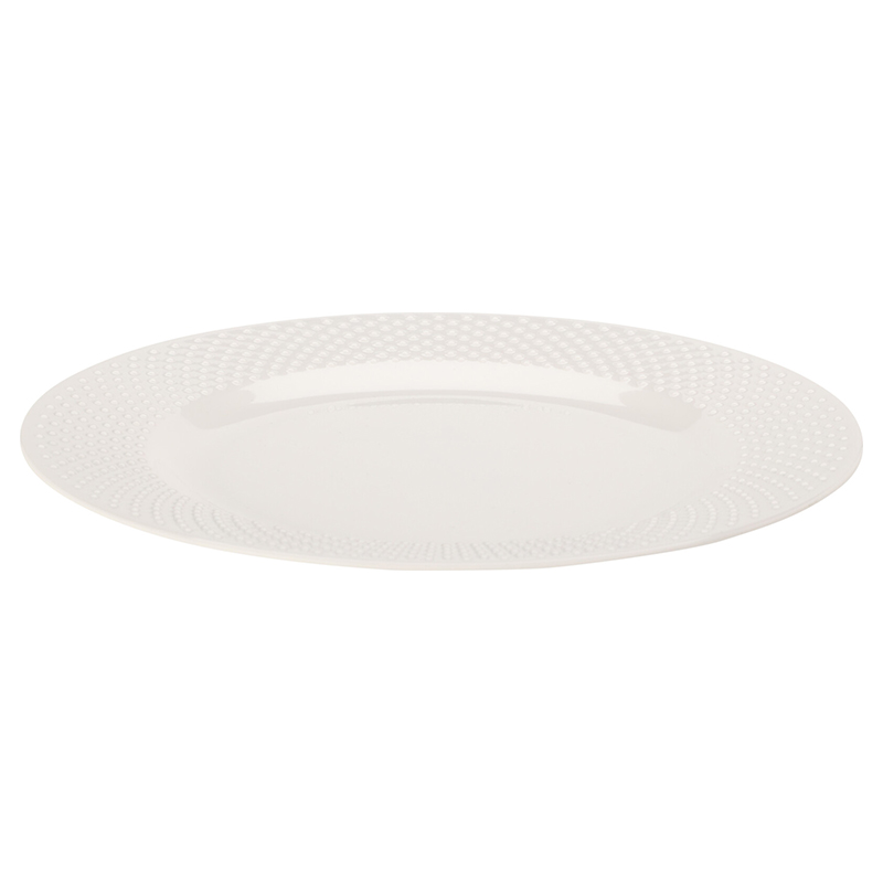 Plato Tendido Holux Melamina 28cm Blanco