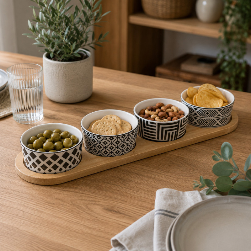 Bandeja para Servir Dots 5 Piezas 38x10x4cm