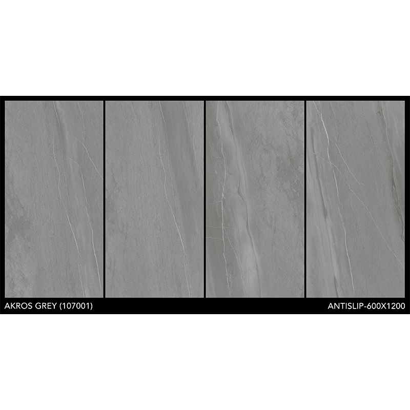 Porcelanato 60x120cm Akros Grey Antideslizante India