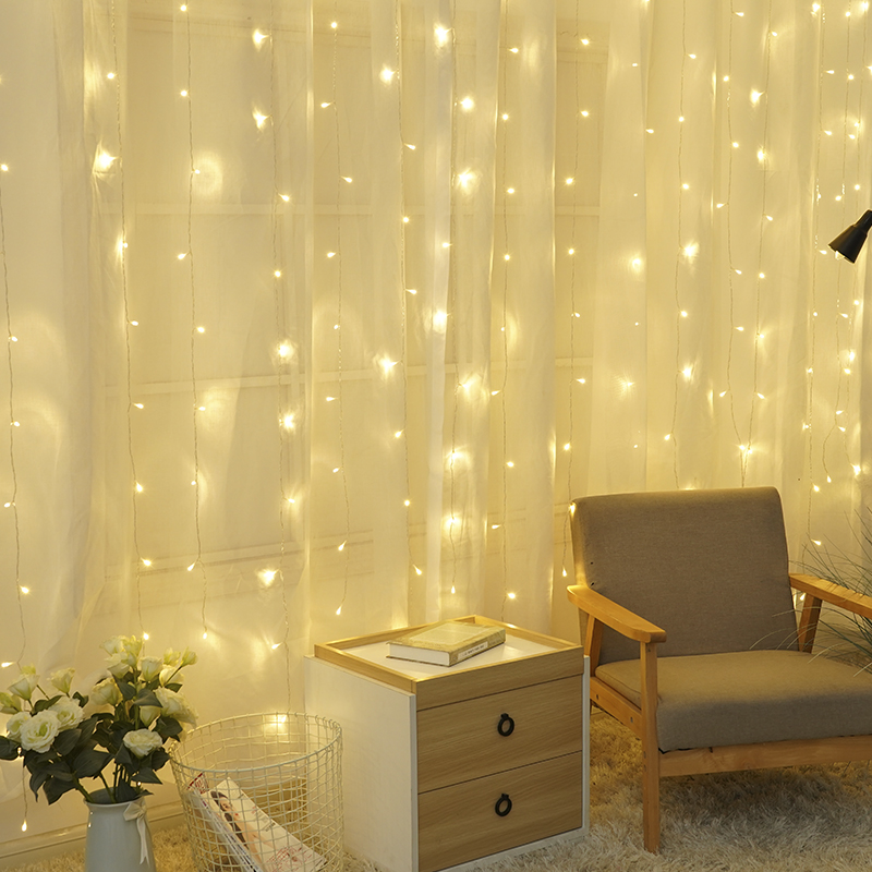Luces Navideñas Cortina X260 Led Luz Amarilla 