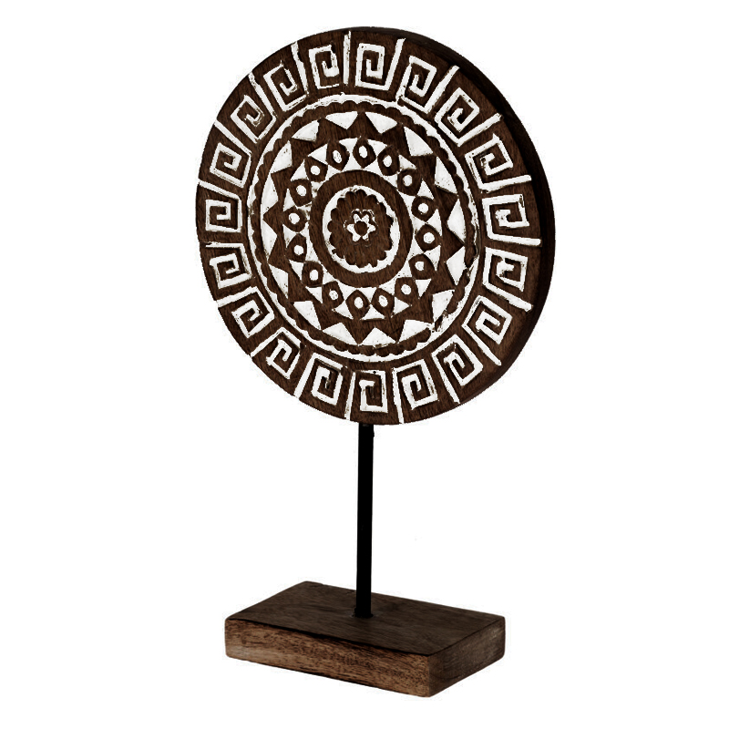 Adorno Mandalas de Madera con Base