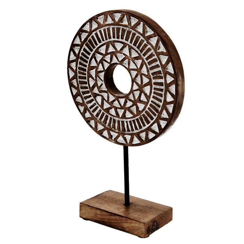 Adorno Mandalas de Madera con Base