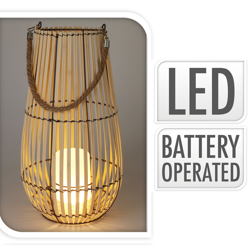Lámpara de Mesa Bamboo 42cm LED Eurolight