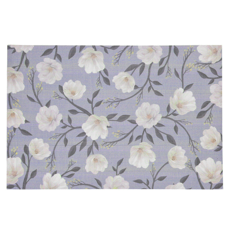 Individual Flores Gris 45x30cm