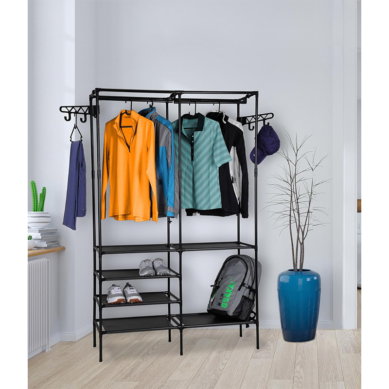 Estante para Ropa con Repisas 108x36x170cm Negro