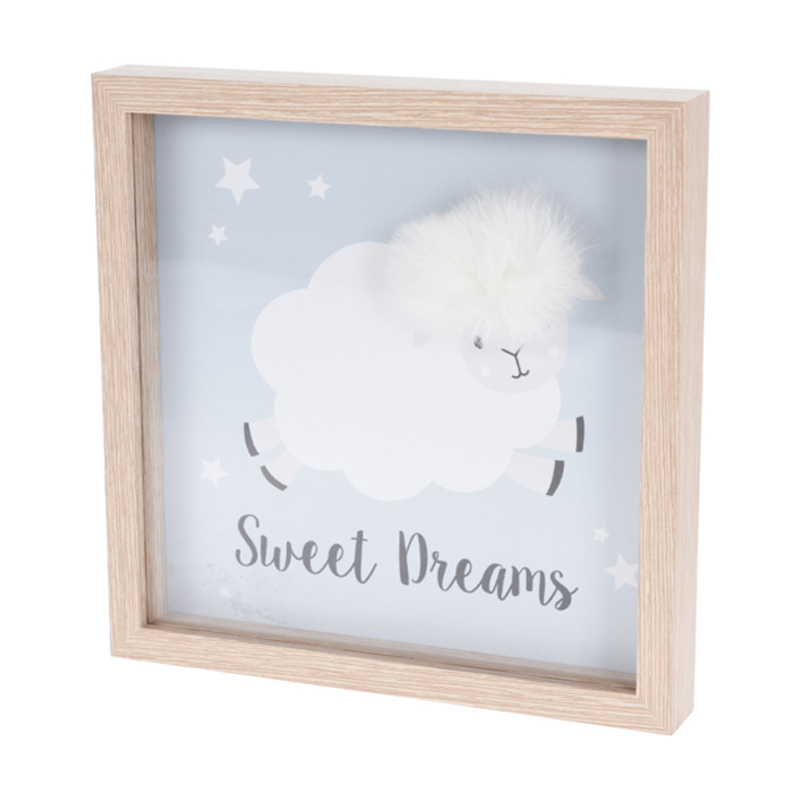 Cuadro Decorativo Ninos Celeste 20x20cm