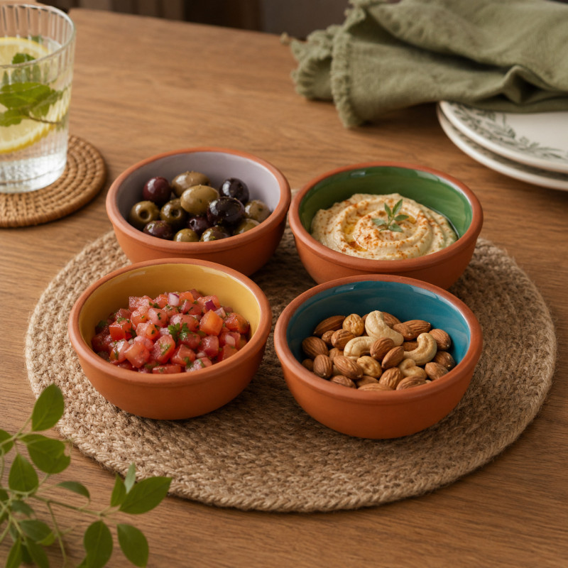 Bowl de Terracota 150ml 4 Piezas Excellent Houseware 