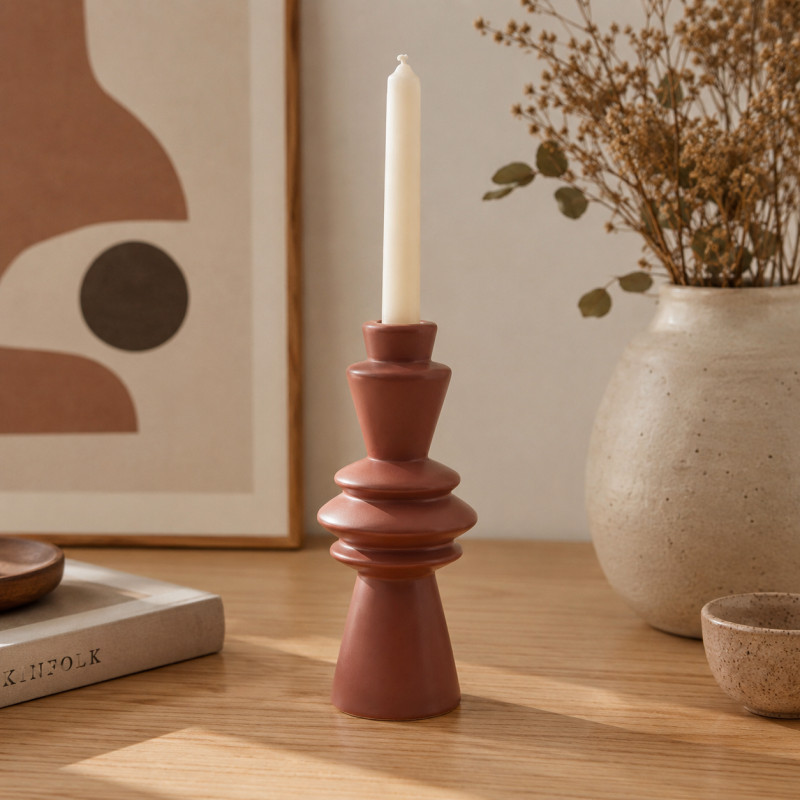 Candelabro Wrist Terracota 18cm