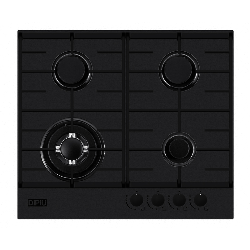 Cocina a Gas con 3 Quemadores + 1 Triple Llama 58x51cm Dipiu 