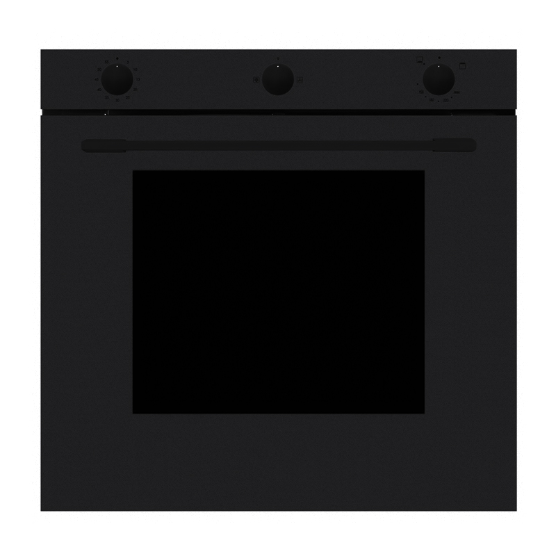 Horno a Gas Convección 90L Black Glass Mate Dipiu