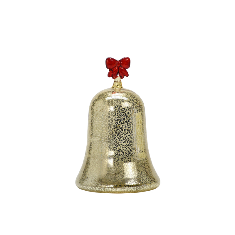Campana de Vidrío con Lazo con Luz 12x19cm 