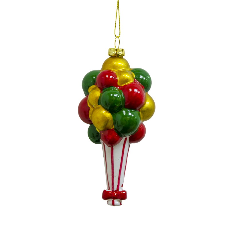 Globos Colgante Rojo Verde Oro 6X13cm