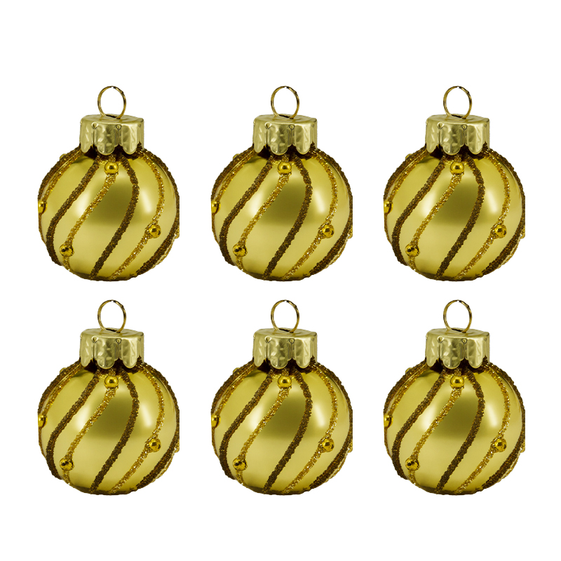 Bolas de Vidrio Oro X6 4cm 