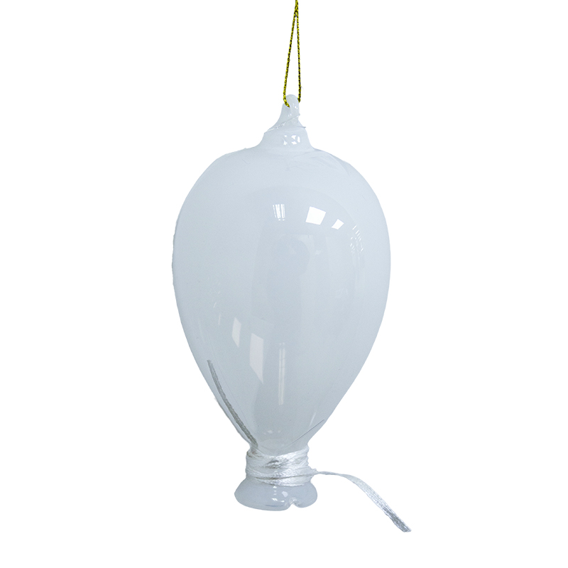 Globo de Vidrio Colgante Blanco 7X14.5cm
