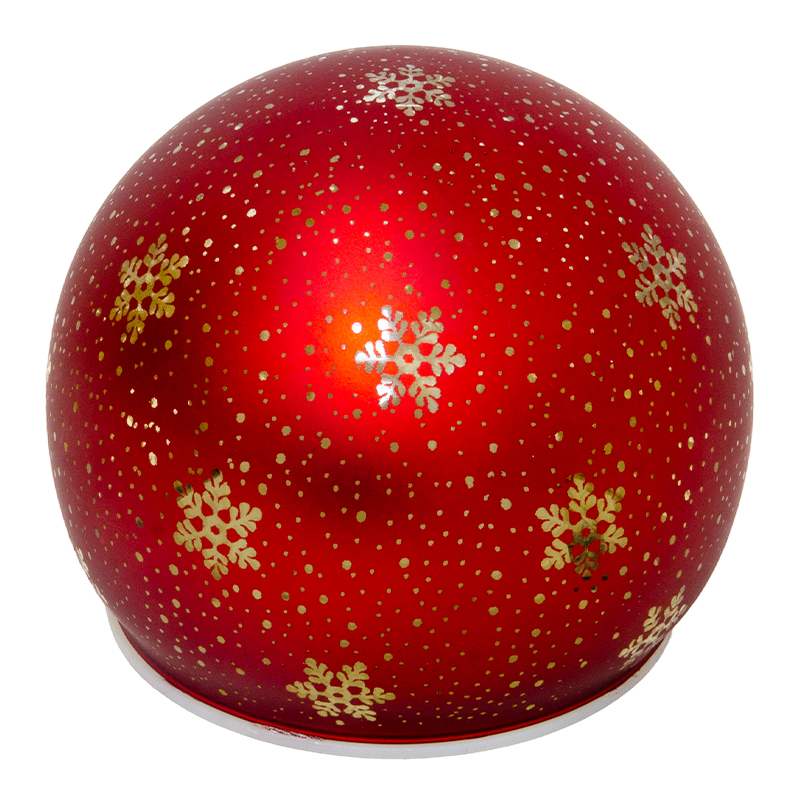 Bola de Vidrio con Luz Decoración Colgante Rojo 10X9X10cm