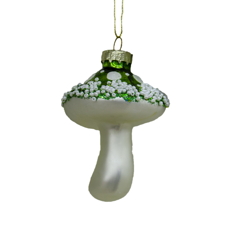 Hongo de Vidrio Colgante Verde 6X8.2cm 