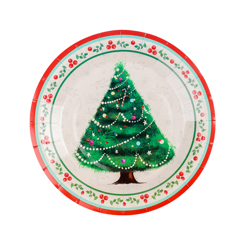 Plato Desechable Árbol 18x18cm 10 Piezas