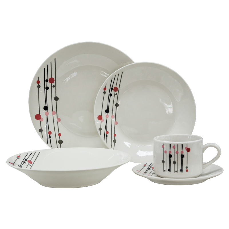 Vajilla Springtime 20 Piezas Vitreo