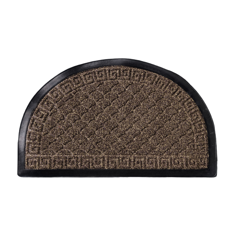 Alfombra Semi Circular Escamas Café 45X75cm