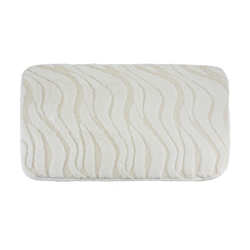 Alfombra de Baño Olas Blanco 40X60cm