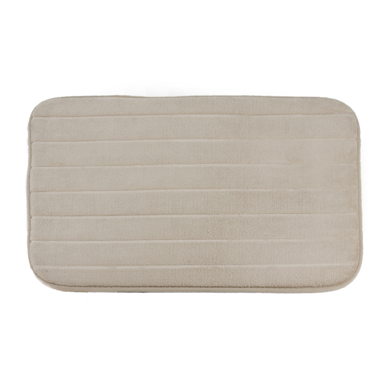 Alfombra de Baño Beige con Rayas 40X60cm 