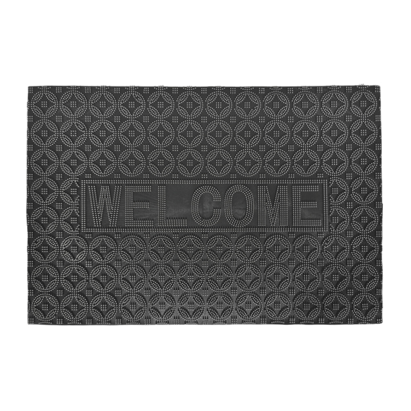 Alfombra Welcome Negro y Gris 40X60cm