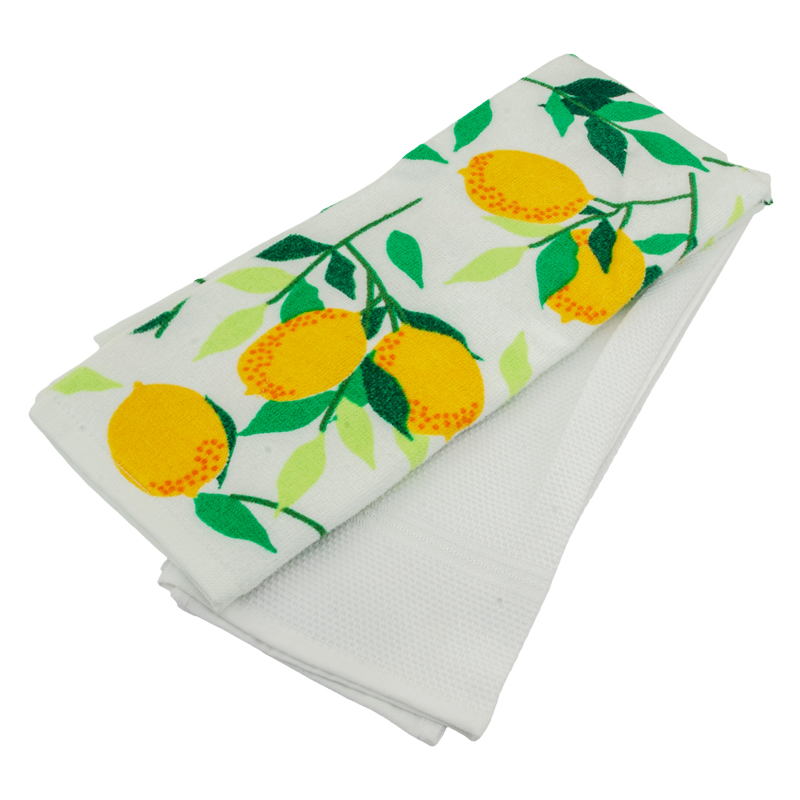 Limpión de Cocina Toalla Orange y Blanca 