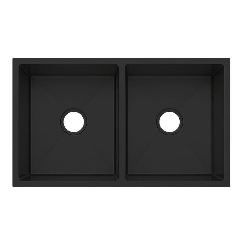 Lavacopa Industrial de 2 Pozos 80X46X21cm Negro Dipiu