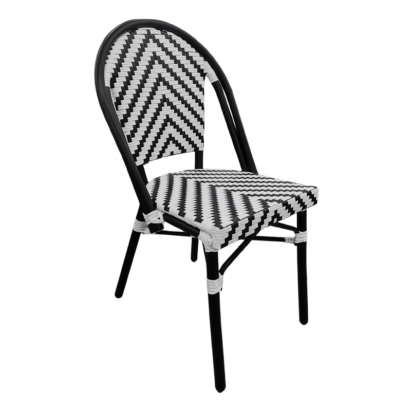 Silla Bistro Mérida Blanca con Negro