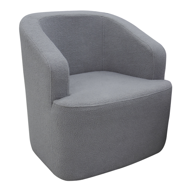 Silla Butaca con Brazos Alice Boucle Gris