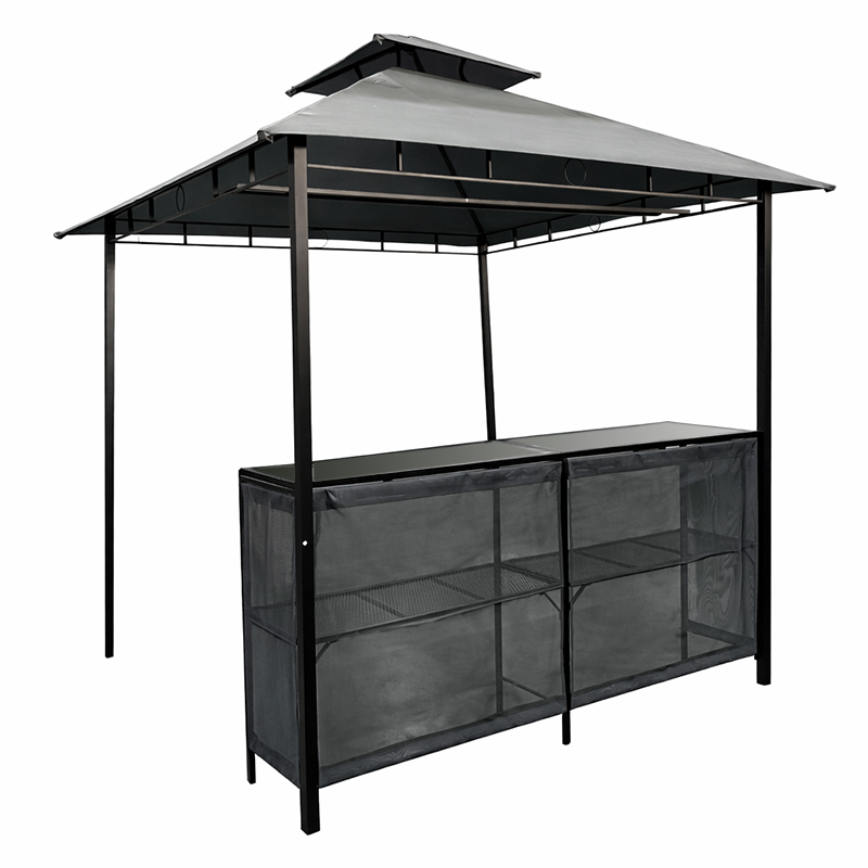 Gazebo Bar Gris 2.44x2.44 metros