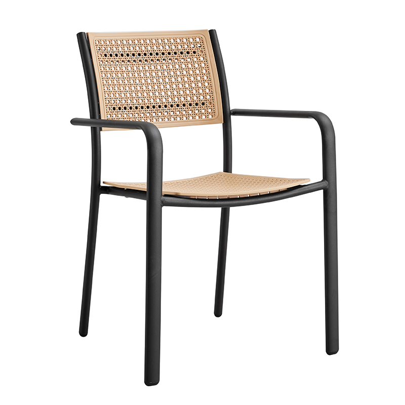 Silla Giordano con Brazo Metal Negra
