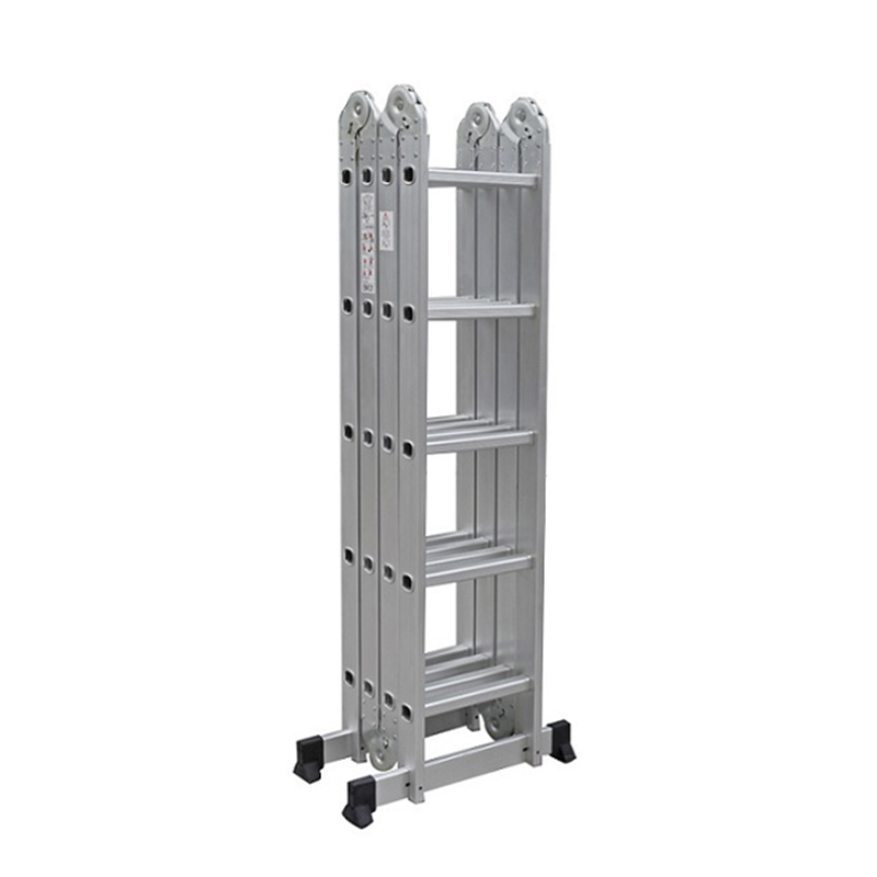 Escalera de Alumini 20 pasos Plegable 4x5 5.8m 150 kg